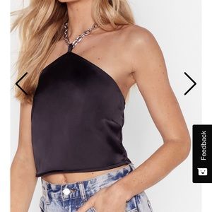 Nasty gal chain halter top